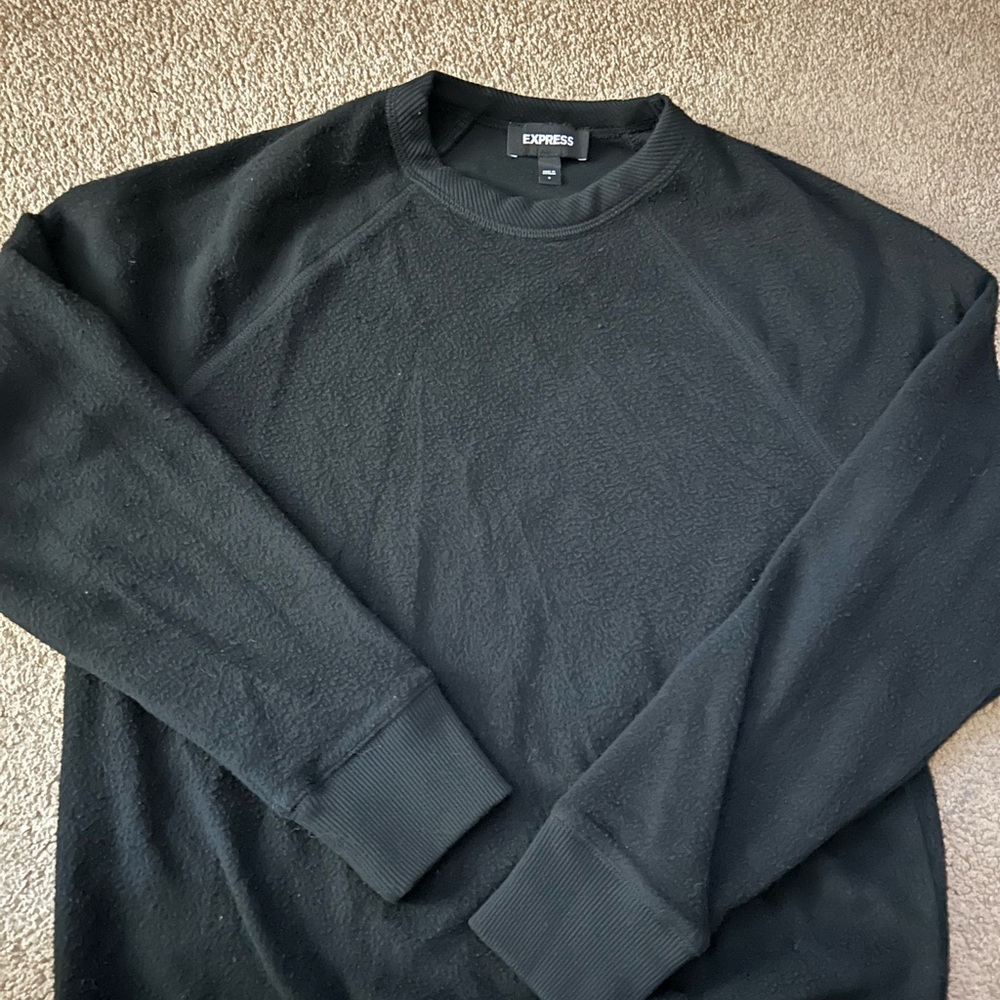Express Men's Classic Black Crewneck Sweater
